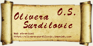Olivera Šurdilović vizit kartica